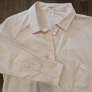 J.Crew Haberdashery Womens S 4 Button Up Shirt S Light Pink White Striped Fitted